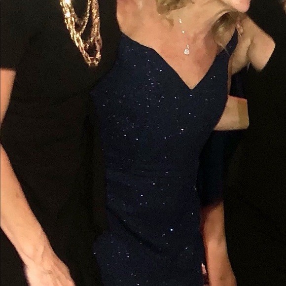 Jovani Stretch Glitter Off the Shoulder Formal Dress - Picture 13 of 16